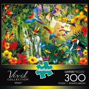 Buffalo Games Vivid Collection “Wings” 300 Large Piece Jigsaw Puzzle